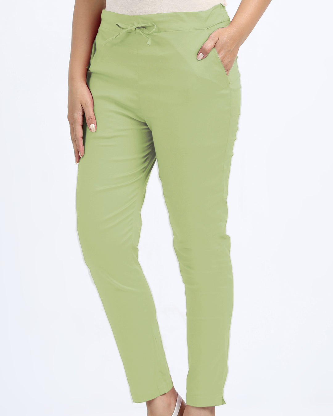 Women's Cotton Lycra Cigarette Pant -1153