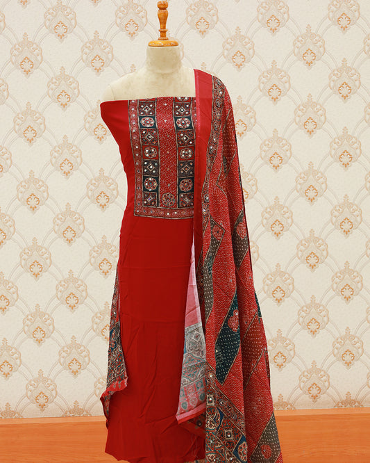 Women's Pakistani Salwar Suit with Chinnon Dupatta - 1202