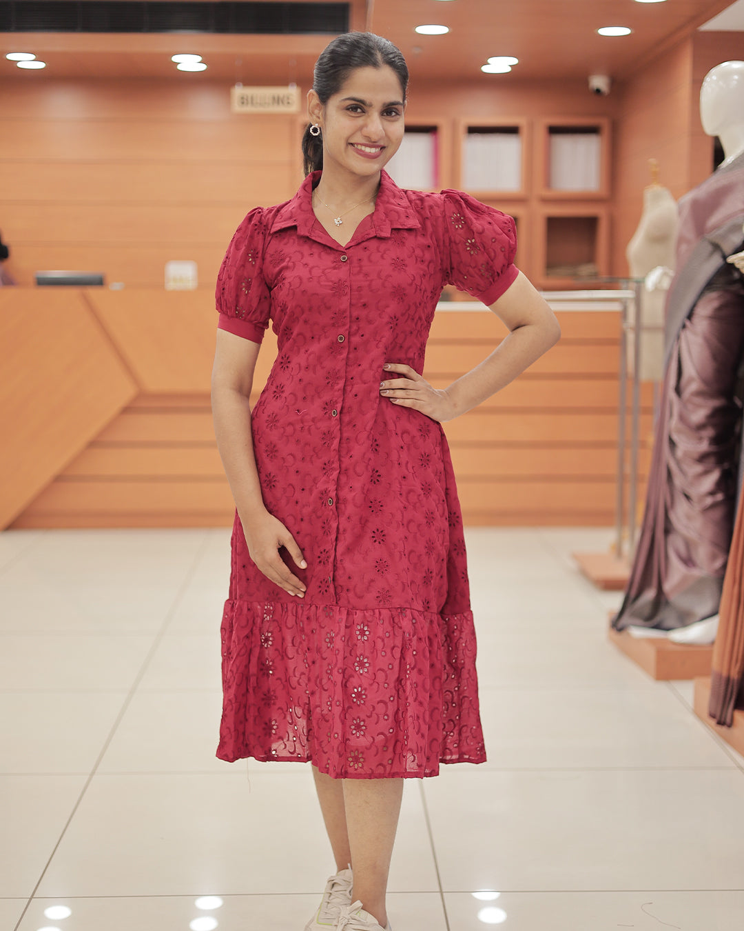 Hakoba Cotton A-Line Frock – R515 (Pre Order)