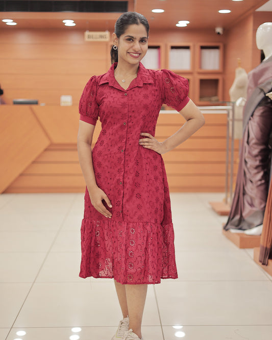 Hakoba Cotton A-Line Frock – R515 (Pre Order)