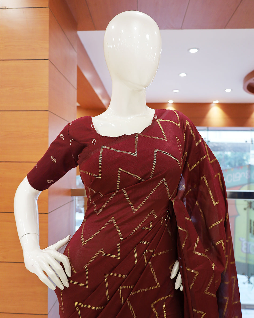 Vichitra Silk Sarees with Golden Stripes - G217