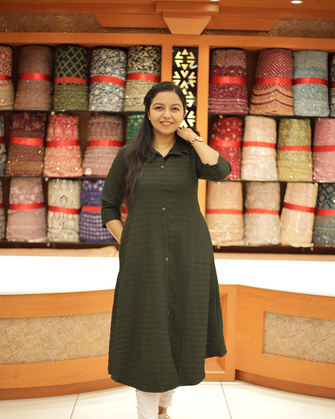 Women's A-line Kurthi- 1244