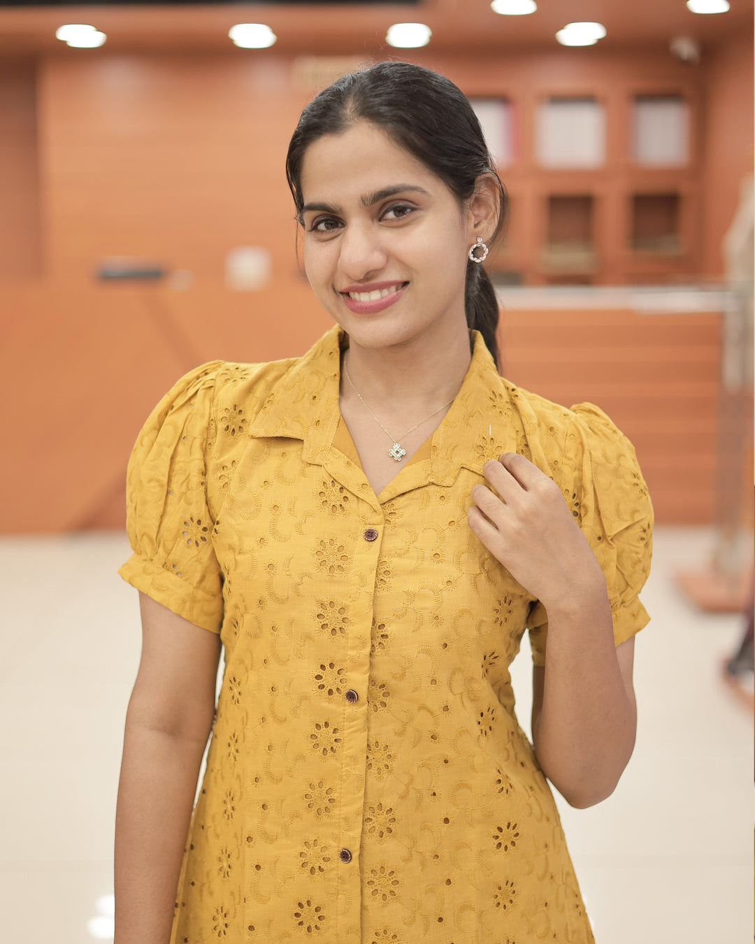 Hakoba Cotton A-Line Frock – R515 (Pre Order)