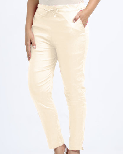 Women's Cotton Lycra Cigarette Pant -1153