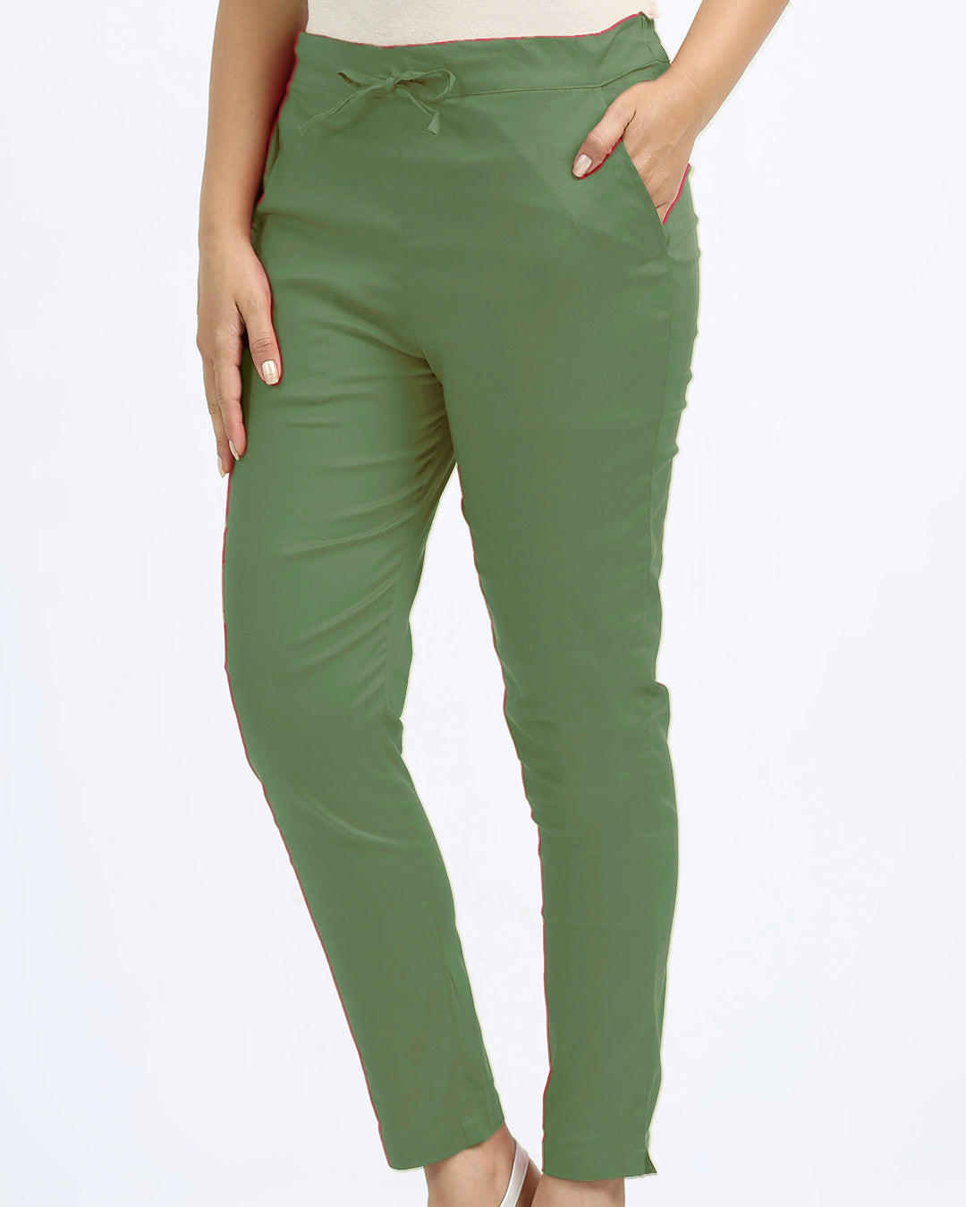 Women's Cotton Lycra Cigarette Pant -1153
