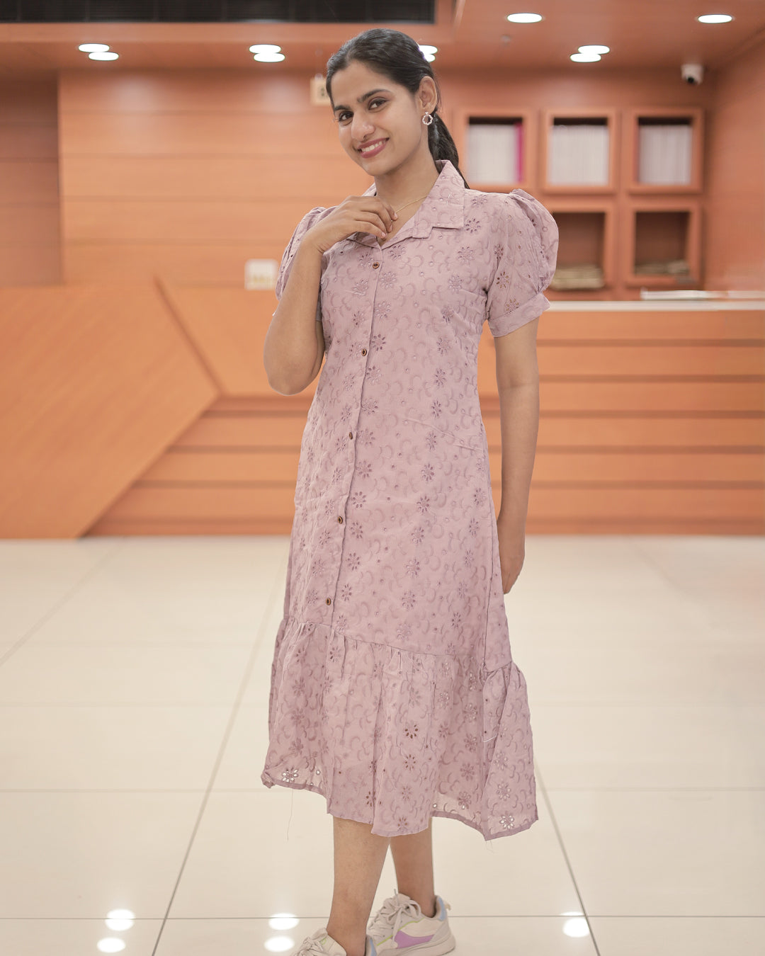 Hakoba Cotton A-Line Frock – R515 (Pre Order)