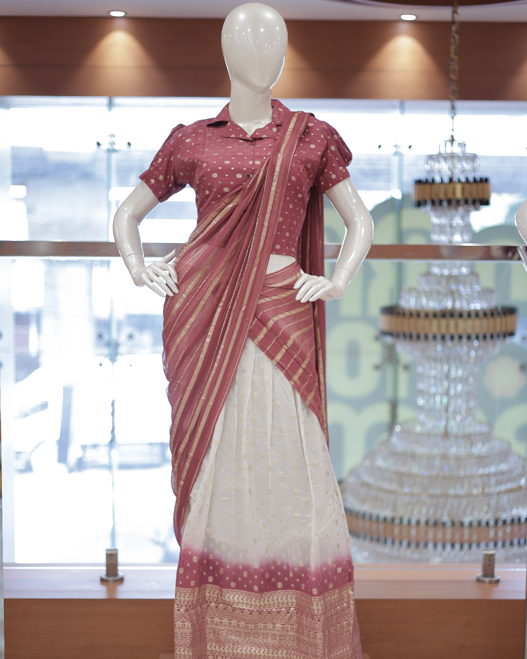 Onam Special Dhawani Set – Elegant & Ready to Wear -G322