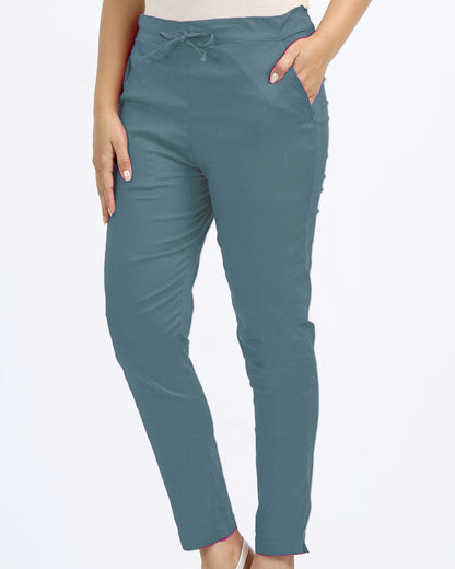 Women's Cotton Lycra Cigarette Pant -1153