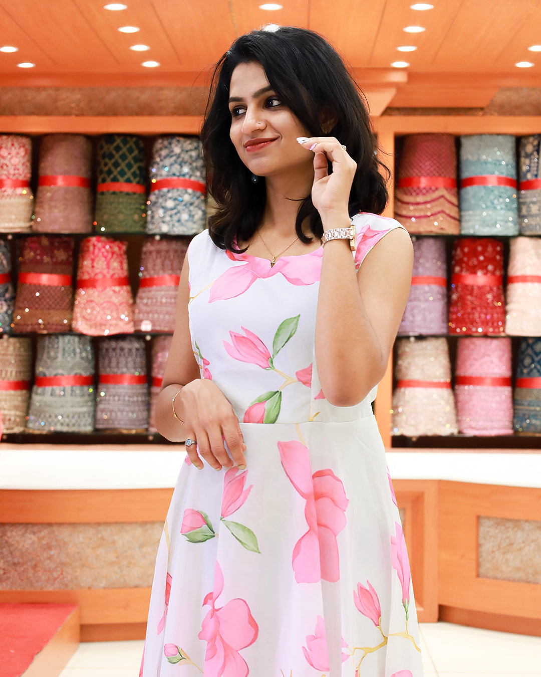 Women's Printed Frock - 1218