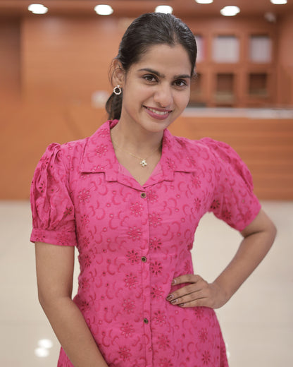 Hakoba Cotton A-Line Frock – R515 (Pre Order)