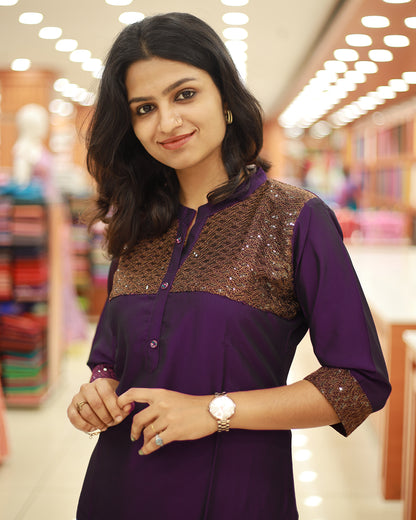 Women's Slited Kurthi- 1260