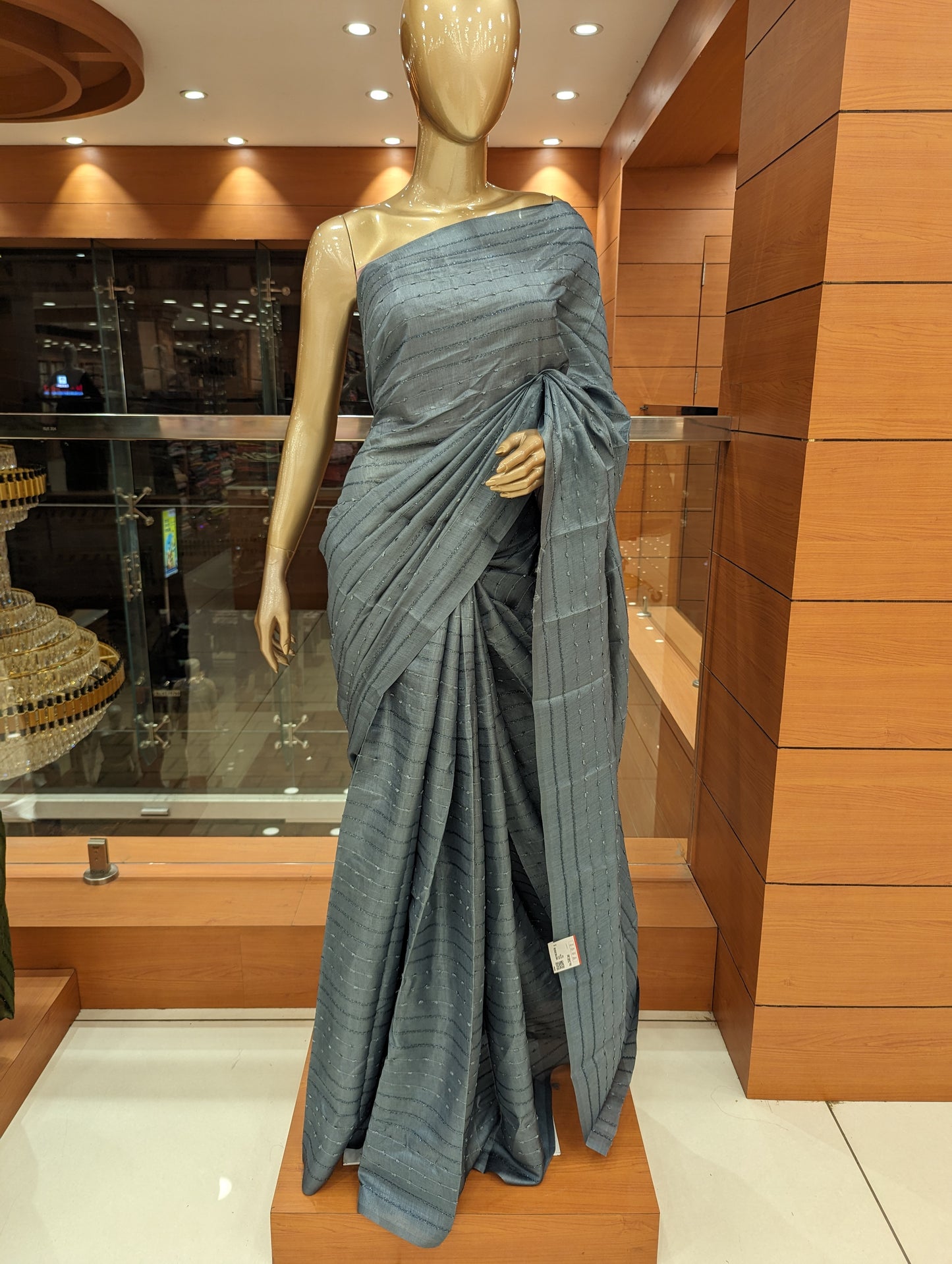 Vichitra Silk Sarees (249) - Single Stripes - 1128