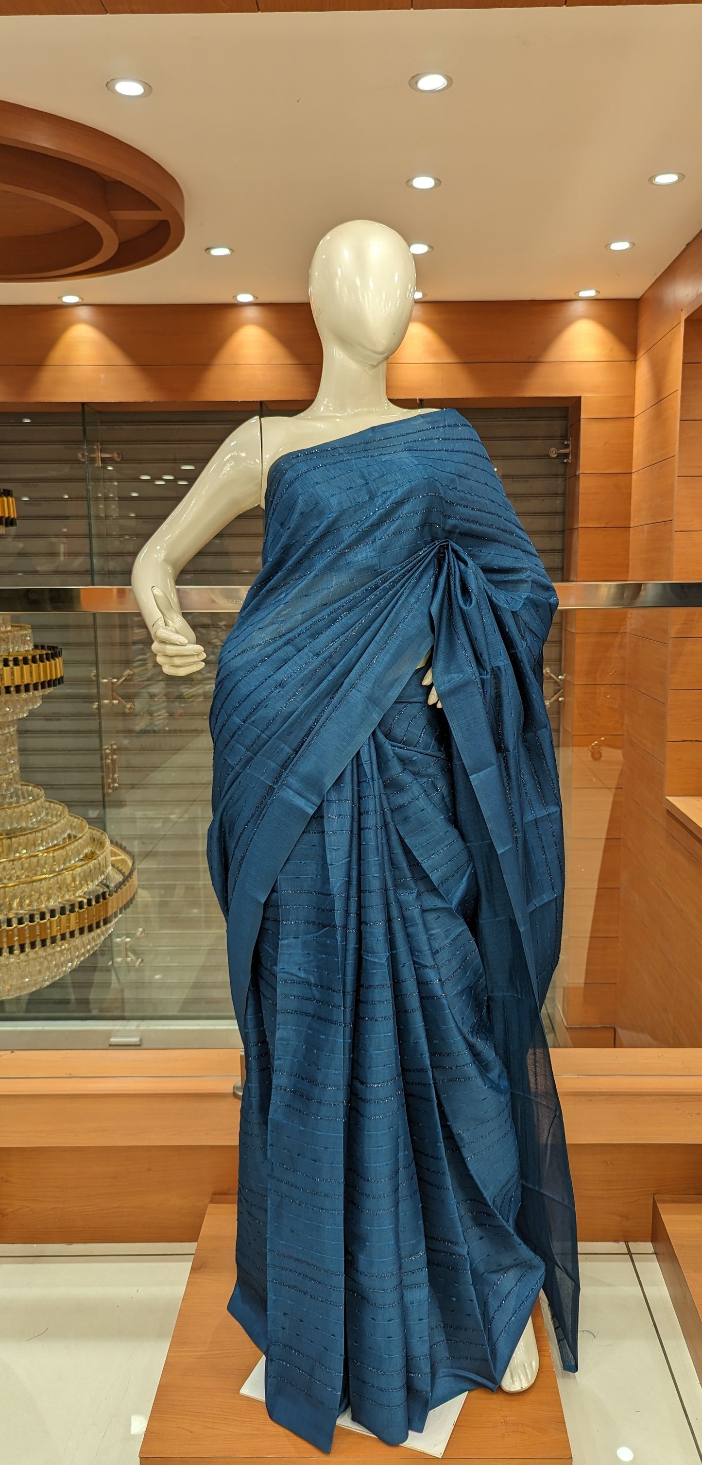 Vichitra Silk Sarees (249) - Single Stripes - 1128