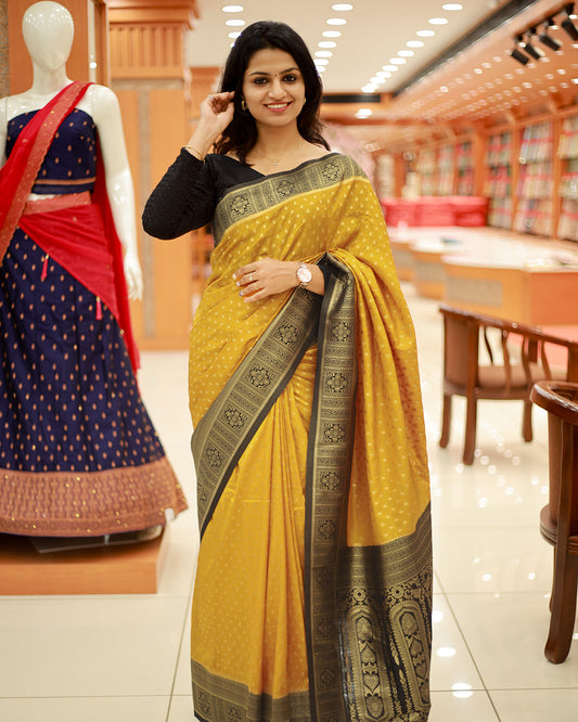 Georgette Banarasi Contrast Saree - 1220