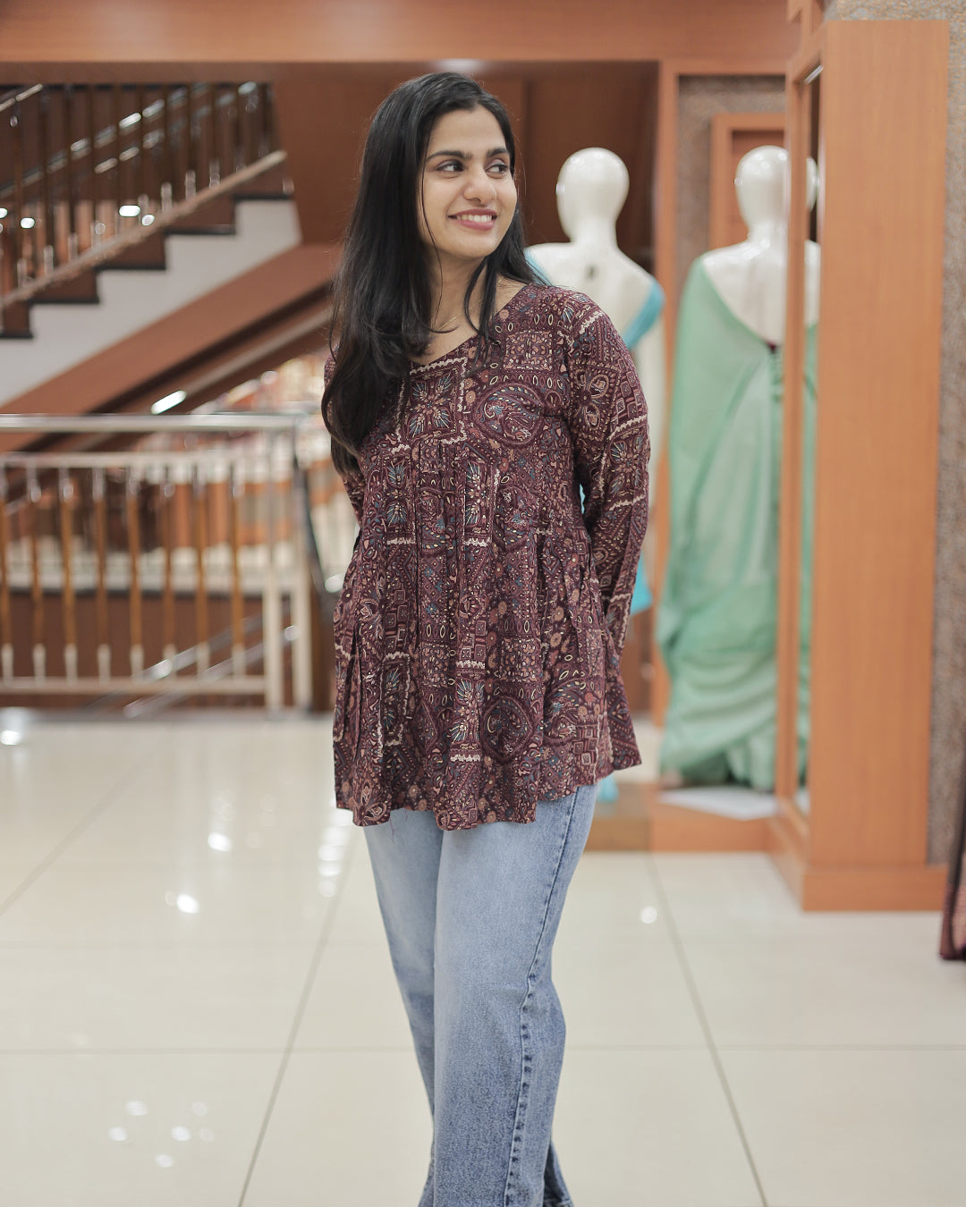 Womens Rayon Aliya Cut Short Kurthi- R528