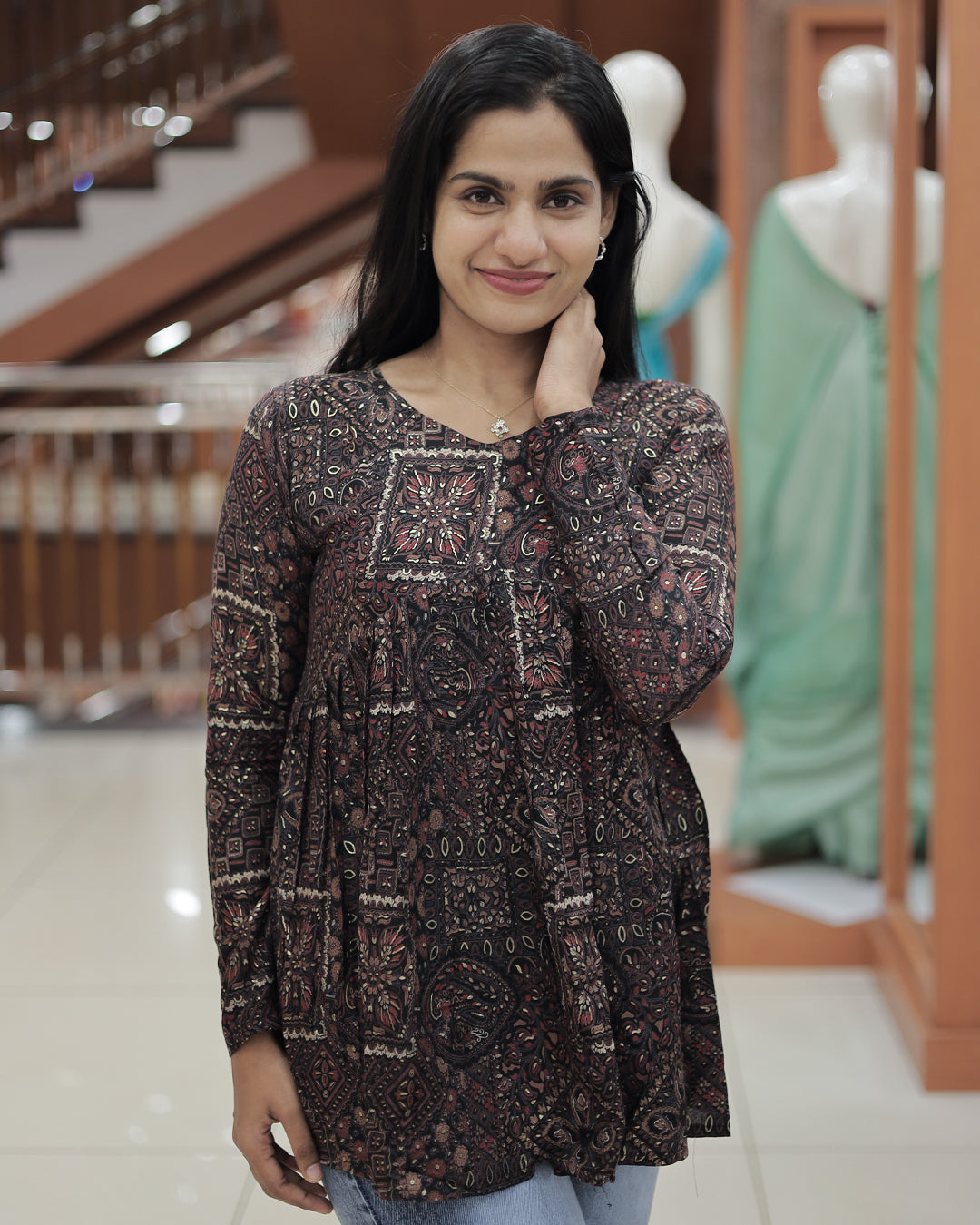 Womens Rayon Aliya Cut Short Kurthi- R528