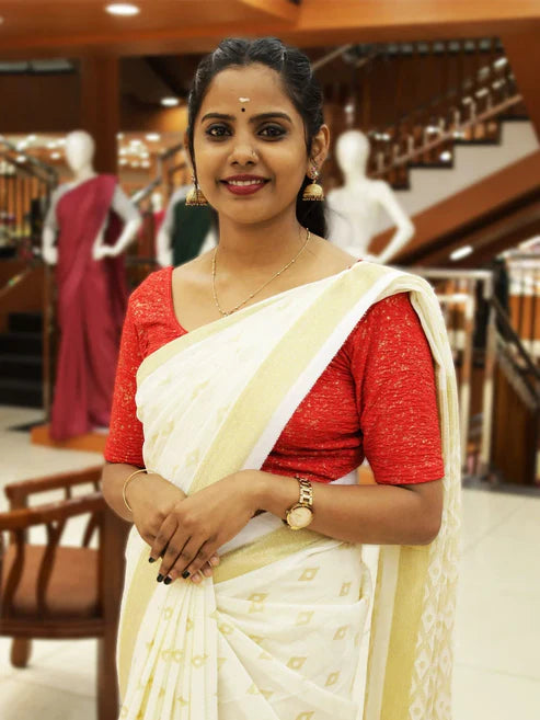 Womens Onam Special kerala set saree -G314/1298/ESR114
