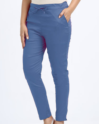 Women's Cotton Lycra Cigarette Pant -1153