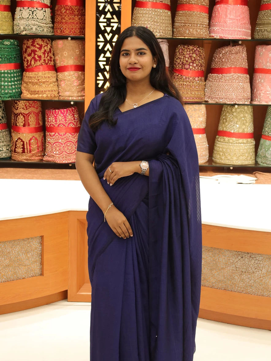 Vichitra Silk Saree with Stripes - 1138