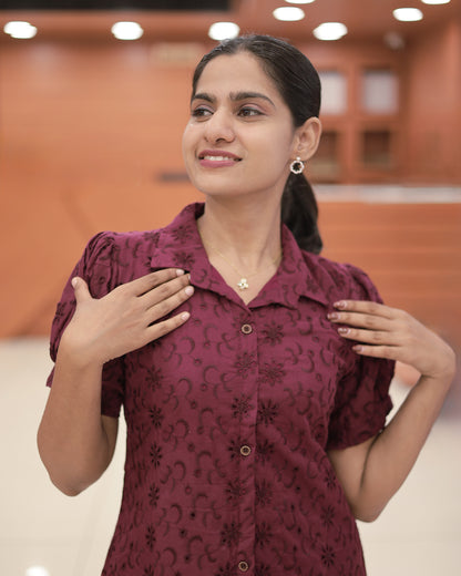 Hakoba Cotton A-Line Frock – R515 (Pre Order)