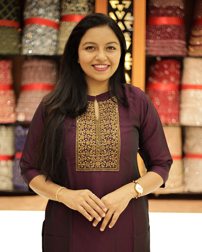 Women's Slited Kurthi- 1245